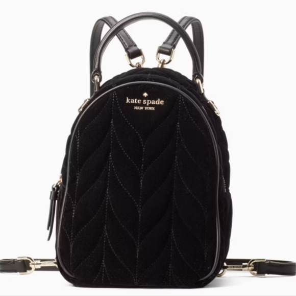 kate spade Handbags - Briar Lane Quilted Velvet Mini Convertible Backpack